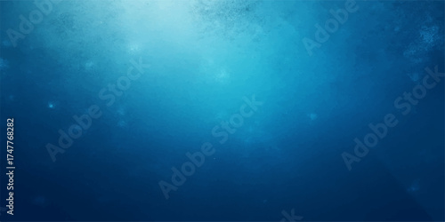 Deep blue sea abstract background loop with sunlight and underwater bubbles