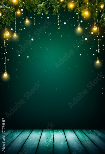 Bright Lights Shining in a Dark Festive Background