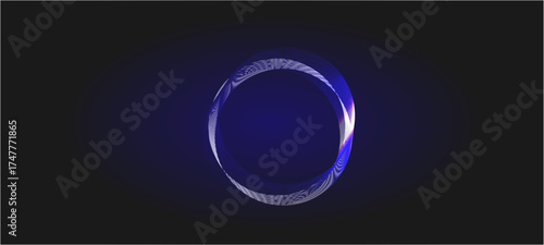 Glowing purple-blue sphere emitting energy waves in vibrant neon hues, representing futuristic plasma ball, sci-fi technology, or abstract digital power visualization in dark outer spglowing neon sign