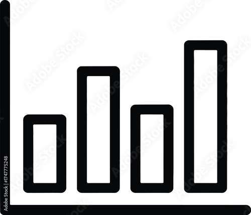 Bar chart rising data graph growth