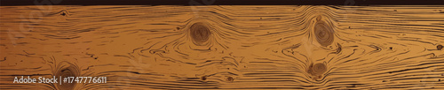 Wooden Texture: A close-up view of polished wooden surface, showcasing the intricate grain and knots that define the natural elegance of timber. 