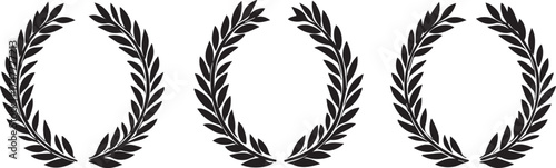 Emblem of Triumph: A set of elegant laurel wreaths, symbols of victory and achievement, arranged in a visually pleasing pattern, representing honor and triumph. 