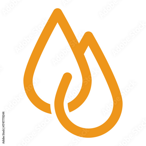 Cholesterol icon vector depicting a drop symbol used to indicate lipid levels on nutrition labels and health charts.