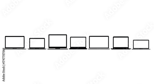 Set of rectangular boxes labeled with abstract icons and lines for data organization and design elements vector