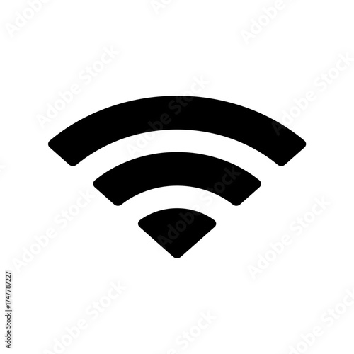 Wifi black icon on a transparent background