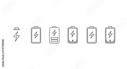 Energy drink can collection line art icons representing power and refreshment vector