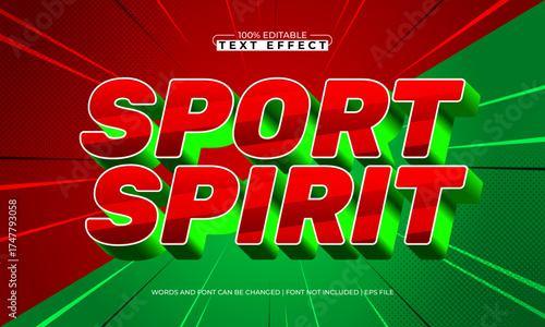 sport spirit editable text effect