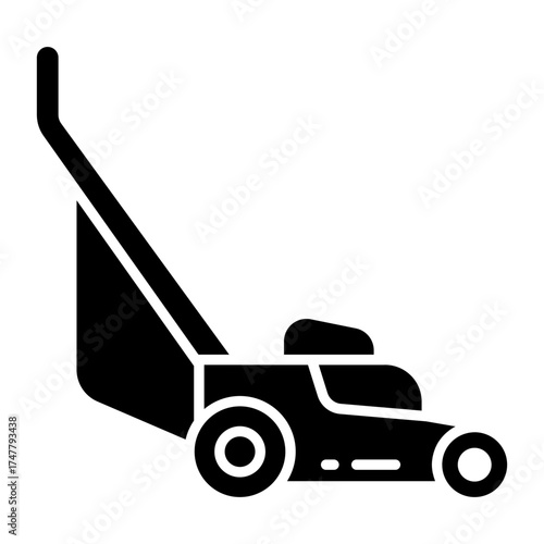 Modern design icon of law mower 