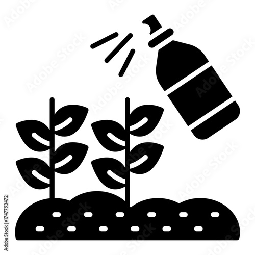Creative design icon of fertilizer spray 