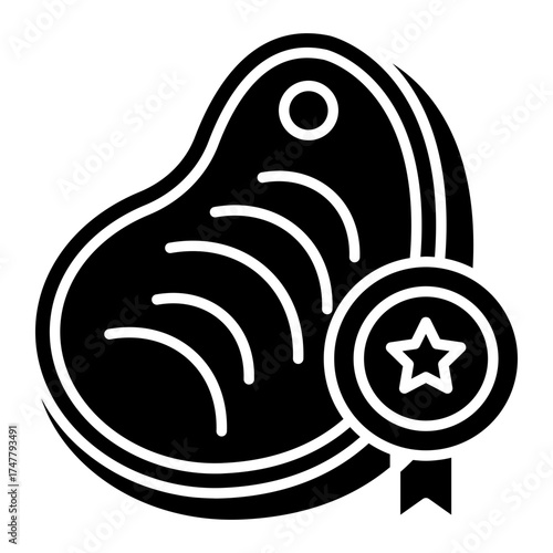 Creative design icon of steak quality 