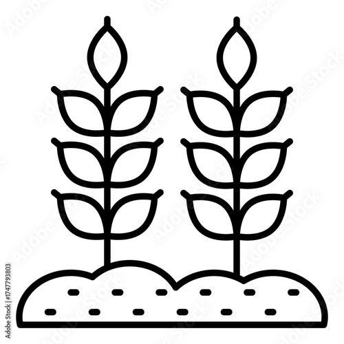 Vector design of growing plant, sprout icon 