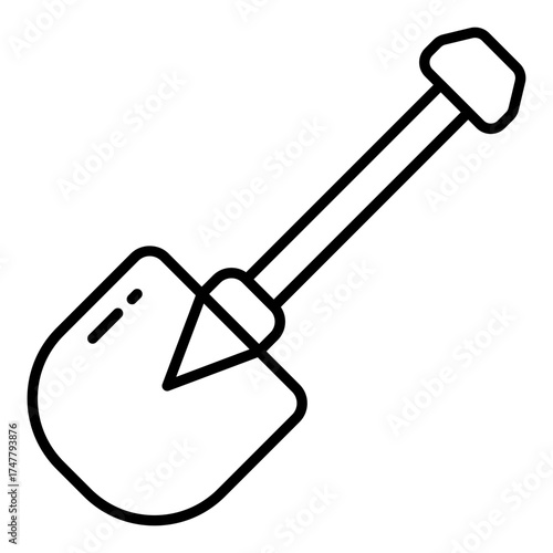 Editable design icon of shovel