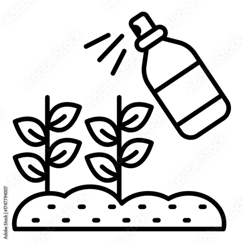 Creative design icon of fertilizer spray 