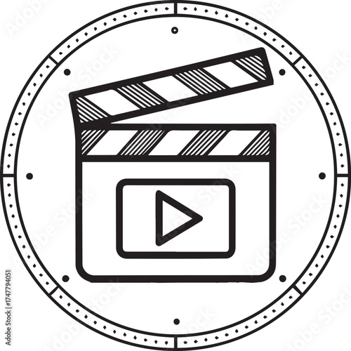 movie clapper board and camera icons vector illustration