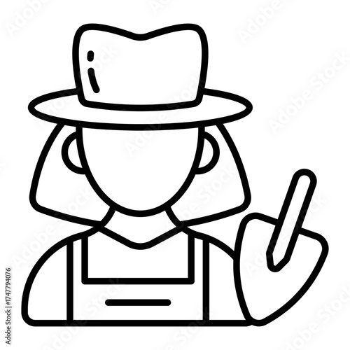Trendy design icon of farmer