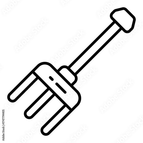 Perfect design icon of gardening rake