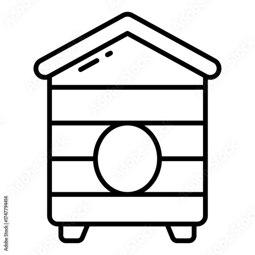 A trendy design icon of apiary 