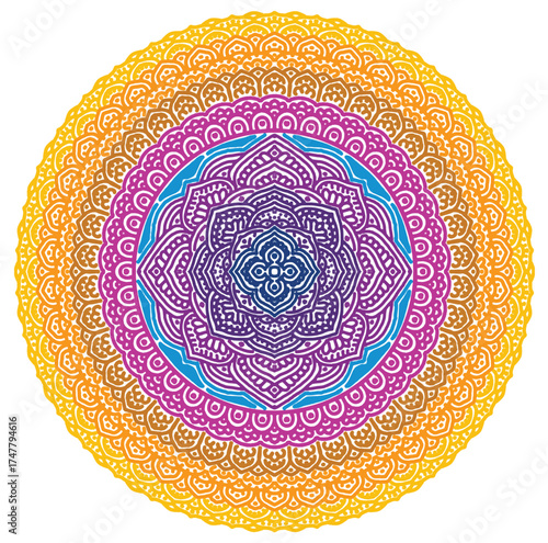 Signs and symbols, Circle pattern lotus or flower mandala art design. colorful, vintage, tradition, classic, dco, cycle, islamic, arabic, embroidery, ikat, Indian motifs, traditional, Turkish, arts  .