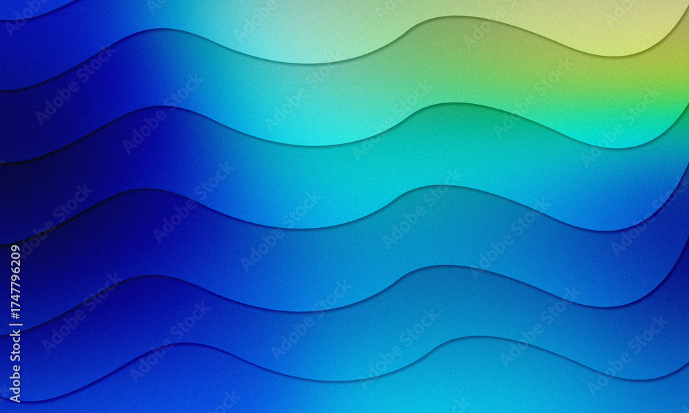 Fototapeta premium Vibrant Fluid Waves Abstract Background Gradients Blend Layered Smooth Color Transition