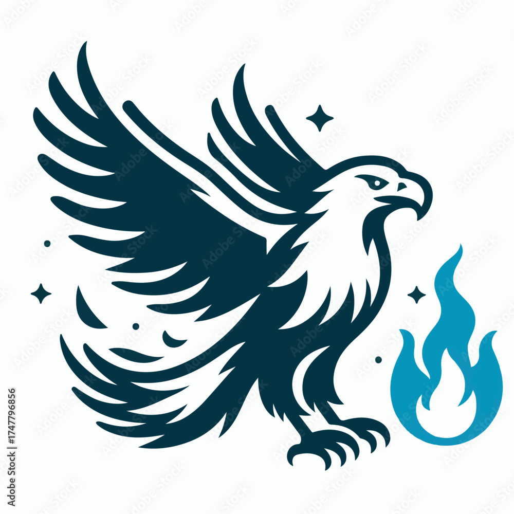 Fototapeta premium eagle with wings