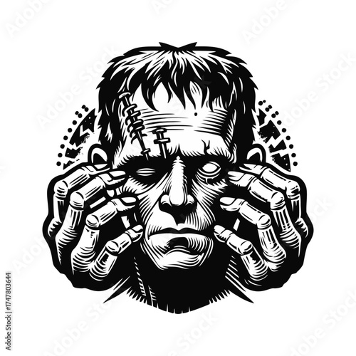Vector Illustration of Frankenstein Monster