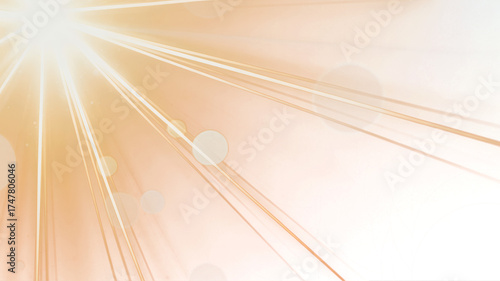 Bright Sunburst With Lens Flares And Bokeh Effect light rays isolated on a transparent background