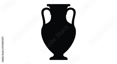 Ancient greek amphora silhouette symbol of history and culture timeless design element silhouette