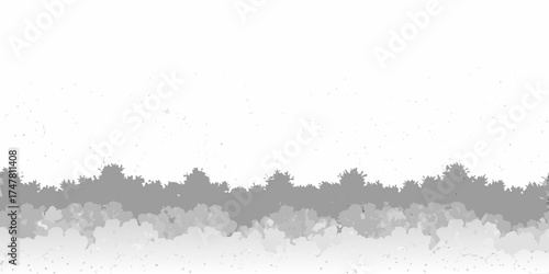 Abstract textured background with a silhouette of trees and foliage in shades of gray and white