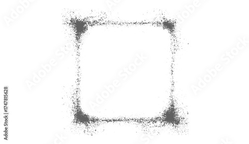 Black Grunge Dust Square Frame Texture