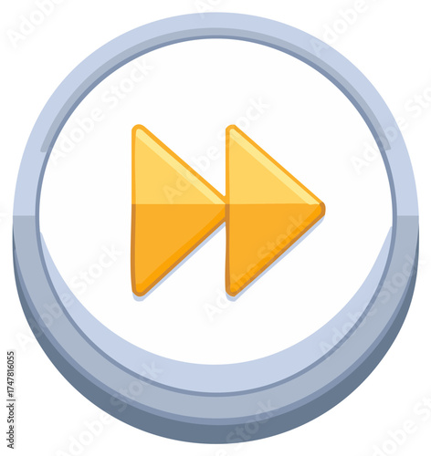 Forward button icon design concept for website or mobile app interface