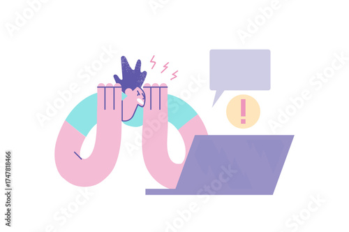 Stress, overwork, deadlines at work concept