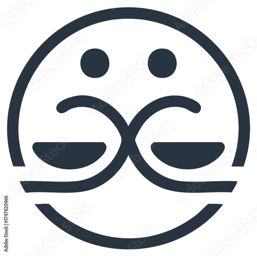 Abstract Gemini Zodiac Sign Minimalist Circular Illustration Line Art