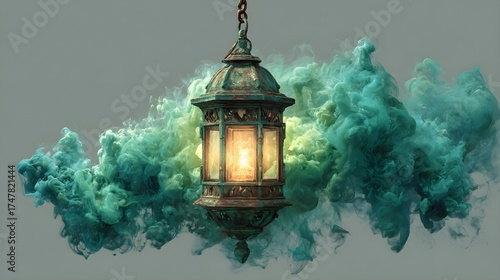 old lamp on the wall