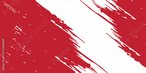 Straight red ink vector lines pack. Bloody color long and round hand-drawn brushstroke text highlights, frames, circles. Asian calligraphy brushstroke set.