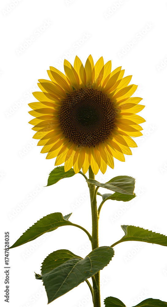 Obraz premium Isolated Realistic Sunflower Photo Yellow Flower