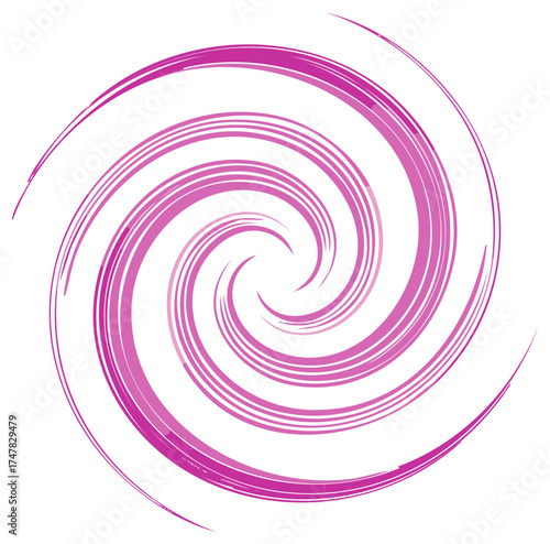 Swirling Purple Lines Forming a Circular Shape or Abstract Vortex Design Element Illustration