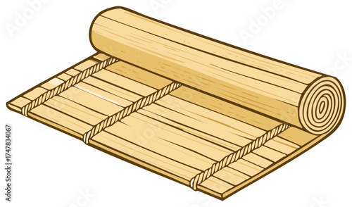 Rolled Sushi Mat Bamboo Texture for Food Preparation Japanese Kitchenware