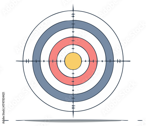 Abstract target graphic with crosshairs and concentric circles