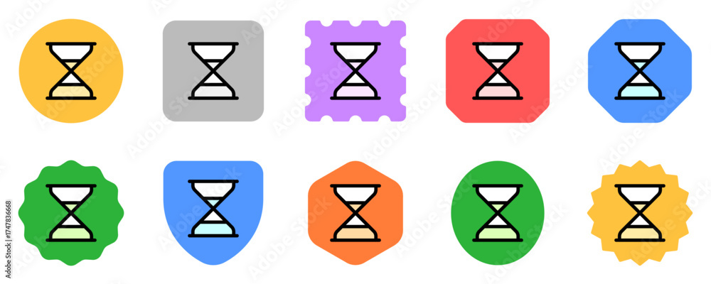 Fototapeta premium Editable vector hourglass icon. Part of a big icon set family. Perfect for web and app interfaces, presentations, infographics, etc