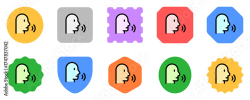 Editable speech recognition, voice command vector icon. Part of a big icon set family. Perfect for web and app interfaces, presentations, infographics, etc