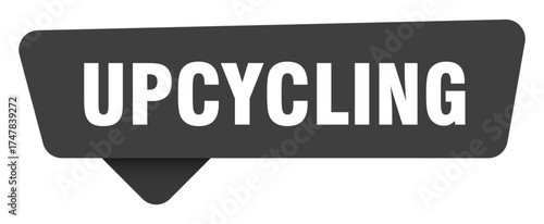 upcycling black sign isolated on transpatent background. upcycling sticker