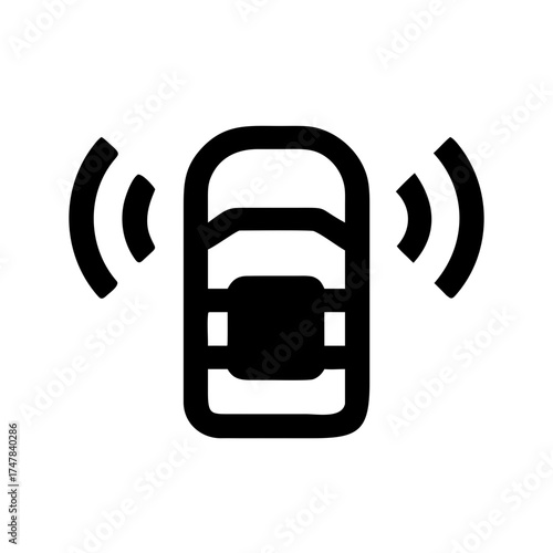Smart car icon, representing modern vehicle technology