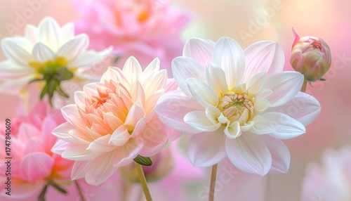 Close-up of a beautiful pink cosmos flower revealing its delicate petals in a summer garden