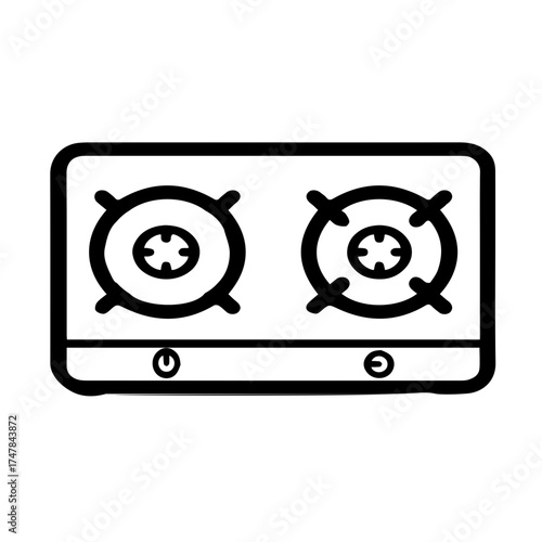 Two Burner Stove Icon