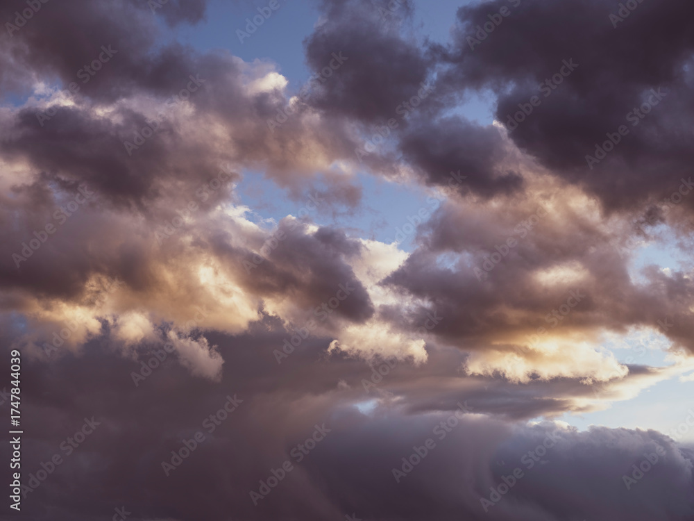 Fototapeta premium colorful sunset clouds, nature background