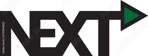 Modern next logo in sleek professional vector style
