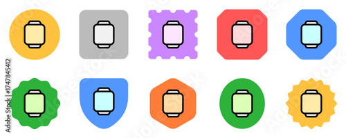 Editable vector blank square smartwatch screen icon. Part of a big icon set family. Perfect for web and app interfaces, presentations, infographics, etc