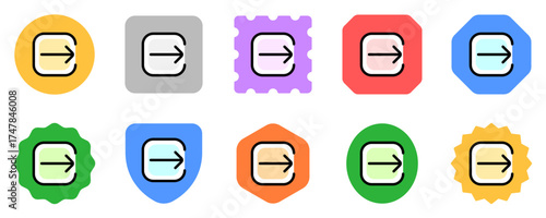 Editable vector logout exit icon. Part of a big icon set family. Perfect for web and app interfaces, presentations, infographics, etc