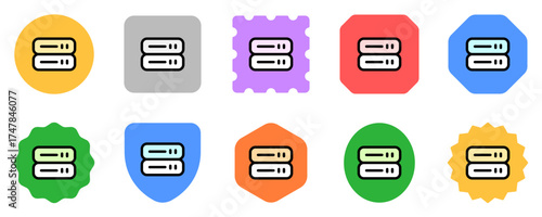 Editable vector server storage drive icon. Part of a big icon set family. Perfect for web and app interfaces, presentations, infographics, etc