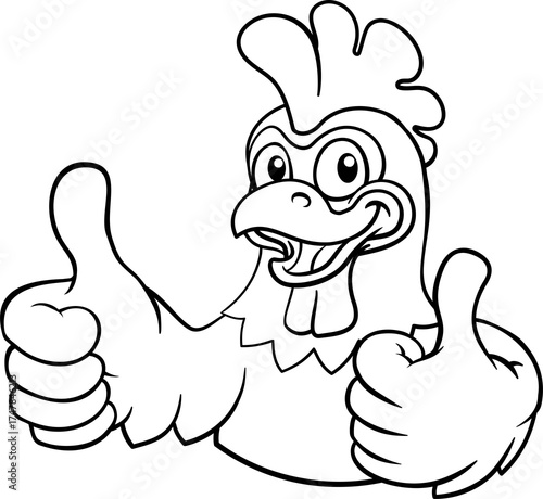 Chicken Cartoon Rooster Coc...